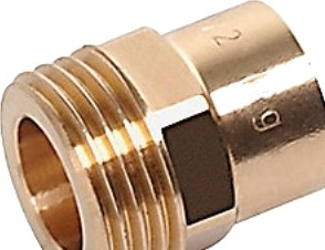 Overg.Nippel 1/2 -12 Mm Rørgevind Nippel Og Loddemuffe