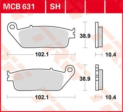 Bremseklosser TRW MCB631SH