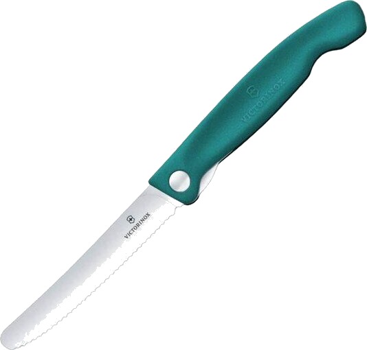 Victorinox Swiss Classic piknikkniv 11 cm bølget blad grønn
