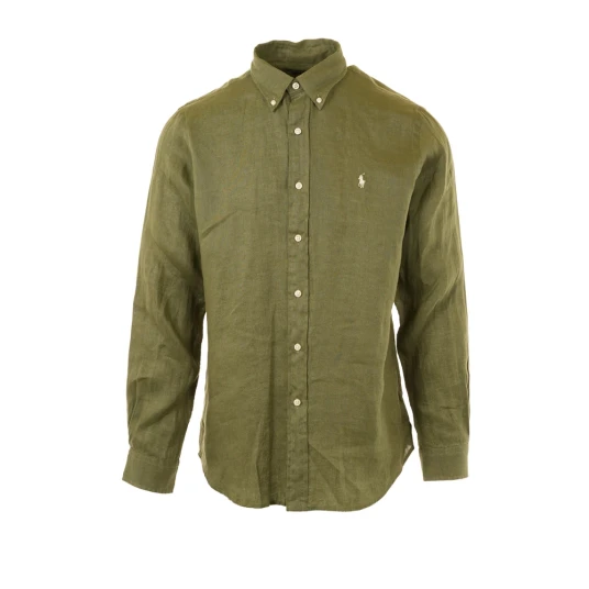Polo Ralph Lauren Custom Fit Linen Shirt   Khaki green   M