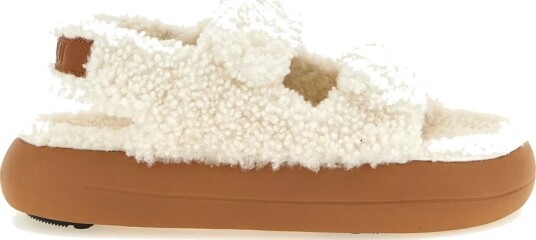 Moon Boot Mb Shearling Sandal White 41
