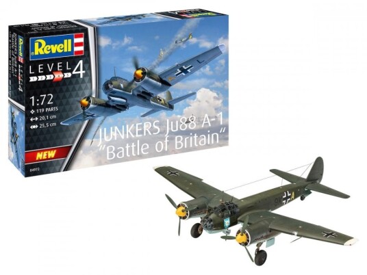 Revell 1:72 Junkers Ju88 A-1 Modellfly - Battle of Britain