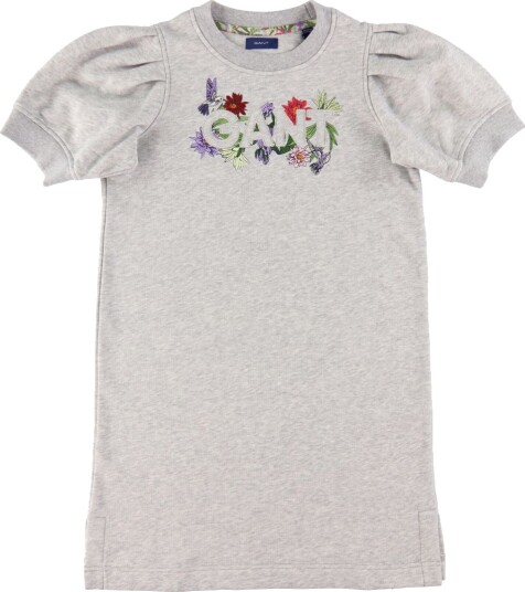 GANT Kjole Flower Logo Lysegrå Melert m. Blomster GANT 11 12 år 146 152 Kjole