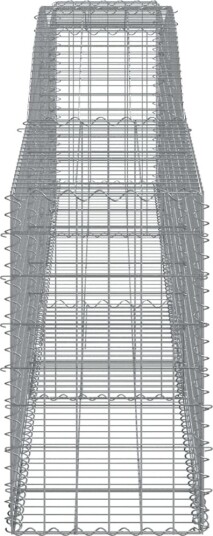 vidaXL Gabionkurver buede 15 stk 400x50x80/100 cm galvanisert jern