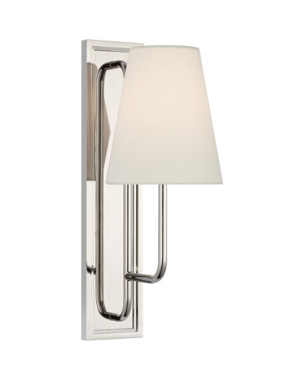 Visual Comfort Rui Sconce Polished Nickel/Linen Shade Visual Comfort Rui Sconce Polished Nickel/Linen Shade