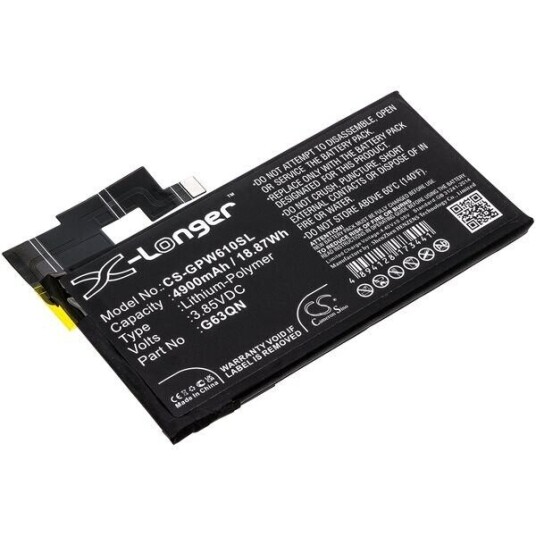 Google Batteri (4900 mAh 3.85 V, Sort) passende til Google GF5KQ