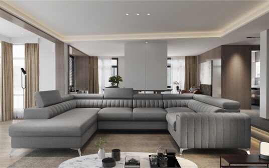 Kotori Hjørnesovesofa m. Sjeselong   Grå