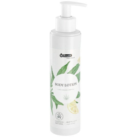 V-Touch Bodylotion Fresh Relax i pumpedispenser; 240 ml; Kremhvit; 6 Stykk / Forpakning