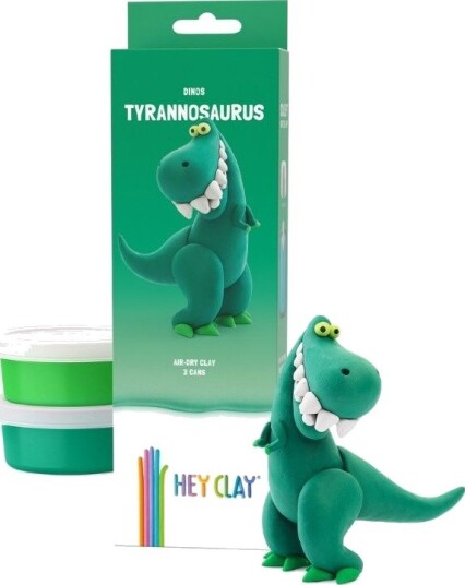 Hey Clay Dinos Tyrannosaurus Modelleringsleire 3 Bokser Hey Clay Dinos Tyrannosaurus Modelleringsleire 3 Bokser