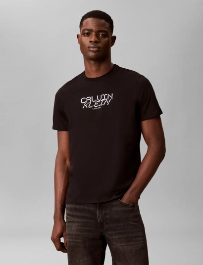 Calvin Klein Jeans Ss 30S Whsl Sp Calvin Futura Gra Black L