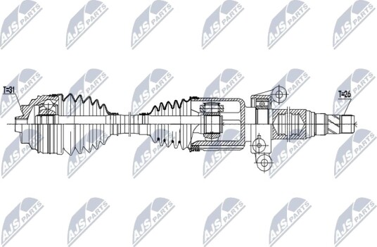 NTY NPW BM 250 Drivaksel