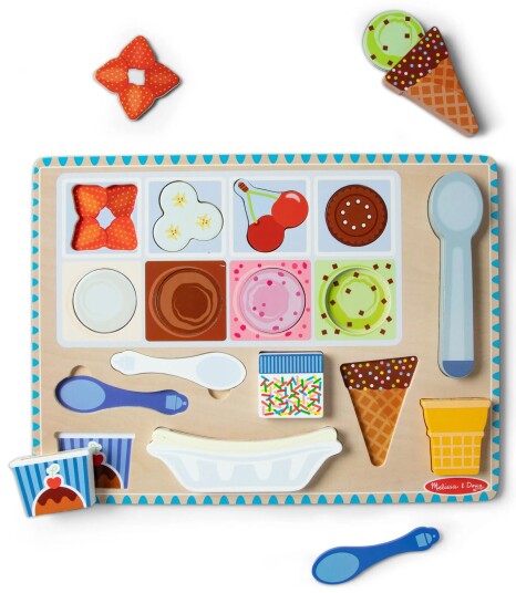 Melissa & Doug Magnetisk Puslespill & Lekesett Iskrem 16 Deler Melissa & Doug Magnetisk Puslespill & Lekesett Iskrem 16 Deler