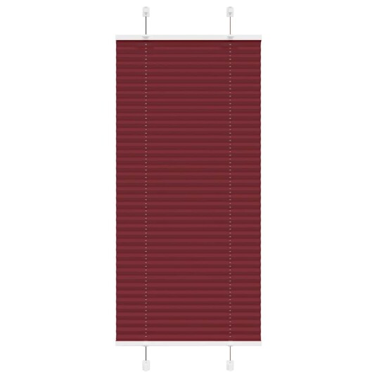Plisségardin Bordeaux Rød 65x150 cm Stoff Bredde 64,4