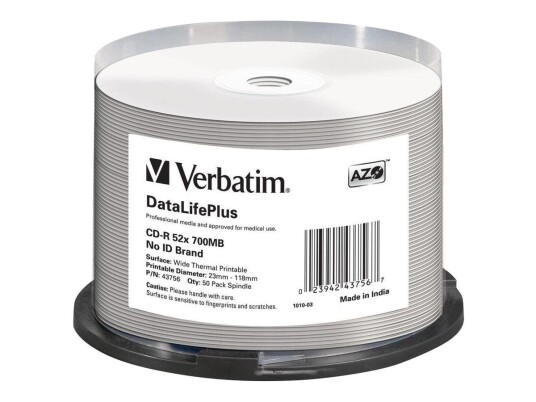 Verbatim DataLifePlus Professional - CD-R x 50 - 700 MB - lagringsmedier Verbatim DataLifePlus Professional - CD-R x 50 - 700 MB - lagringsmedier