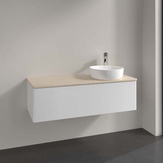 Villeroy & Boch  Antao Servantskap med 1 skuff 120x50x36 cm m/lys Hvit Blank/Crème