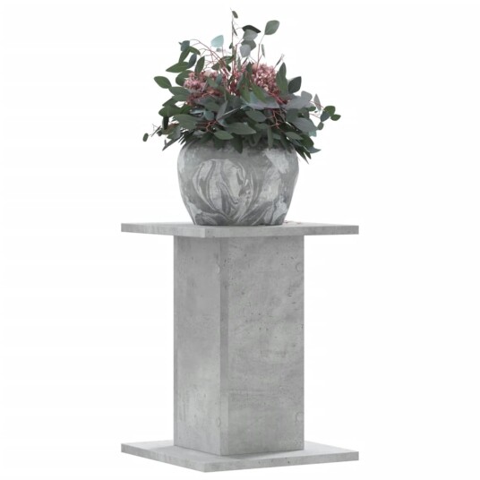 Plantestativer 2 stk betonggrå 30x30x40 cm konstruert tre Plantestativer 2 stk betonggrå 30x30x40 cm konstruert tre