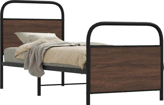  Sengeramme uten madrass brun eik 75x190 cm konstruert tre 8721158564092