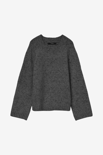 Vero Moda Pullover vmIngrid LS O neck Grå