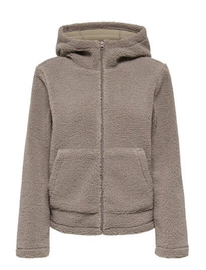JDY Jdyreba Teddy Hood Jacket Otw Yfm   Brown   S