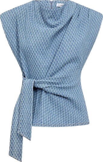 co’couture Denimbluse AntoCC Denim Pleat Top Blå