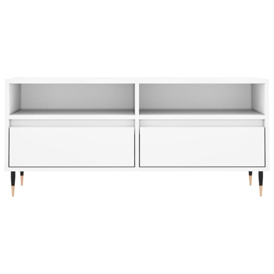vidaXL TV-benk hvit 100x34,5x44,5 cm konstruert tre
