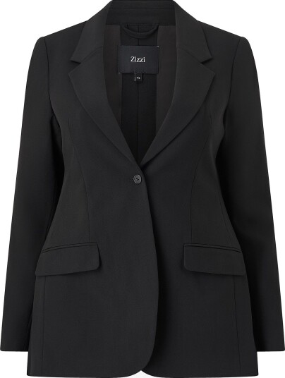 Zizzi - Blazer Mnanah, L/S, Blazer - Svart