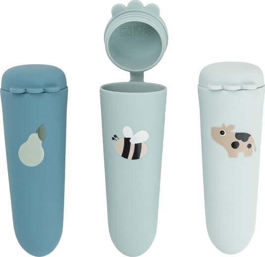 Done By Deer Silicone Ice Pops 3-Pack Dotti Blue Blue H12x 5x 4cm Done By Deer Silicone Ice Pops 3-Pack Dotti Blue Blue H12x 5x 4cm