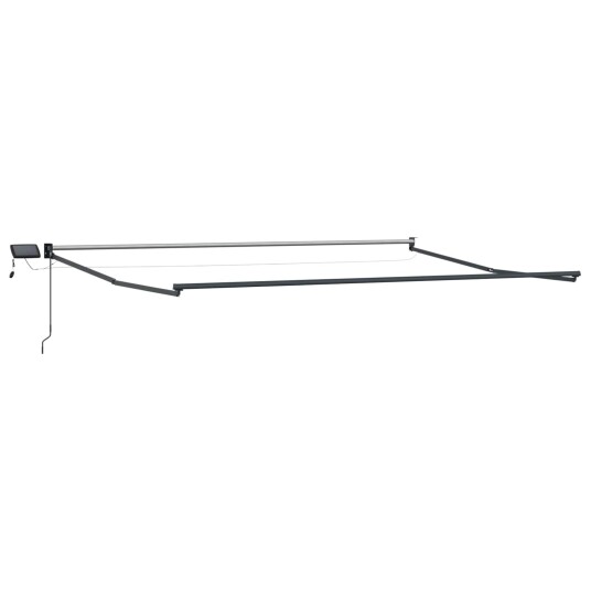  Manuell utvidbar markise med LED lamper 4,5 × 3 m