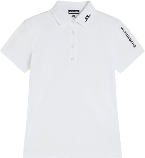 J.Lindeberg Tour Tech Pique Dame Hvit Xs
