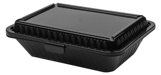 Contacto Matbeholder til flergangsbruk Eco-Takeout® 1 rom; 23.5x17x7 cm (LxBxH); Svart; Rektangulær; 12 Stykk / Forpakning