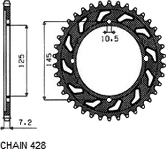 Kjedehjul SUNSTAR 1 2539 59 Kjedehjul SUNSTAR 1 2539 59