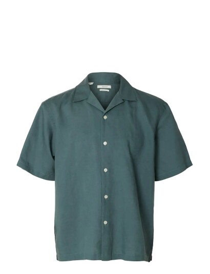 Selected Slmrlxclay Linenblend Ss Shirt Res Noos Green M Selected Slmrlxclay Linenblend Ss Shirt Res Noos Green M