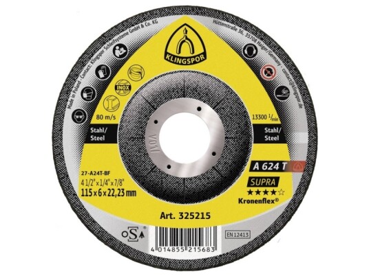 Klingspor 325215 A 624 T Supra Skrubskive 115 Mm 22.23 Mm 10 Stk Klingspor 325215 A 624 T Supra Skrubskive 115 Mm 22.23 Mm 10 Stk