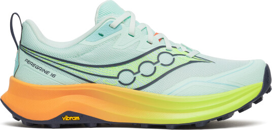 Saucony Women's Peregrine 16 Aqua/citron 37.5