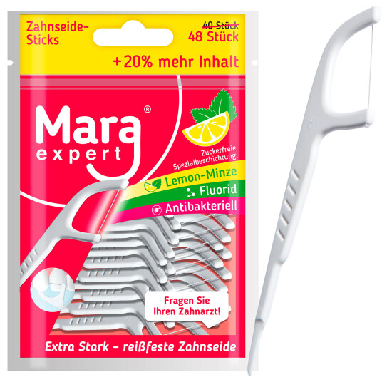 Flosshengere Mara Flosser Sitron & Mynte 48 stk.