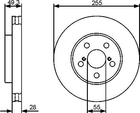 BOSCH 0 986 479 490 Bremseskive BOSCH 0 986 479 490 Bremseskive