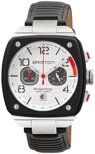 Briston Herreklokke 24142.SA.B.2.LB Streamliner Hvit/Lær
