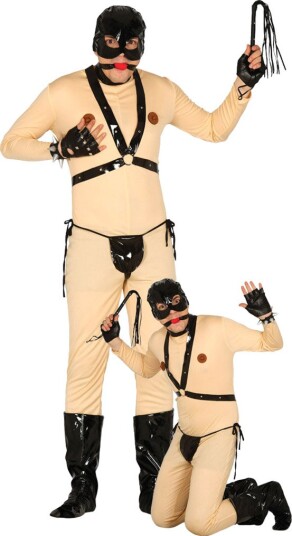 Bondagekostyme til Herre 5 Deler