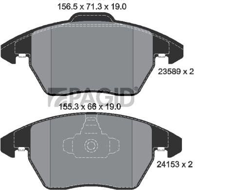 PAGID T1495N Bremseklosser