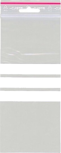 Lynlåspose Grippie 50 Μm 80 X 180 Mm Ld Pe Transparent Med Skrivefelt Lynlåslukning Pakke A 10