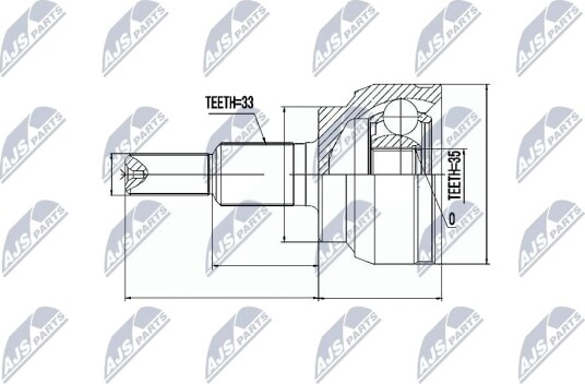 Nty Drivknute drivaksel NTY NPZ CH 019