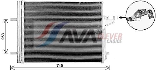 Kondensator, klimaanlegg AVA COOLING SYSTEMS FD5694D