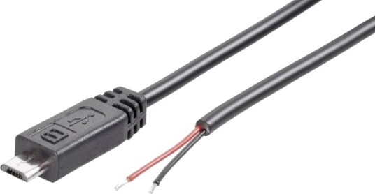 Konfektionert Micro Usb-B-Kontakt Med Åpen Kabelende 1582499 Tru Components (1 Stk)