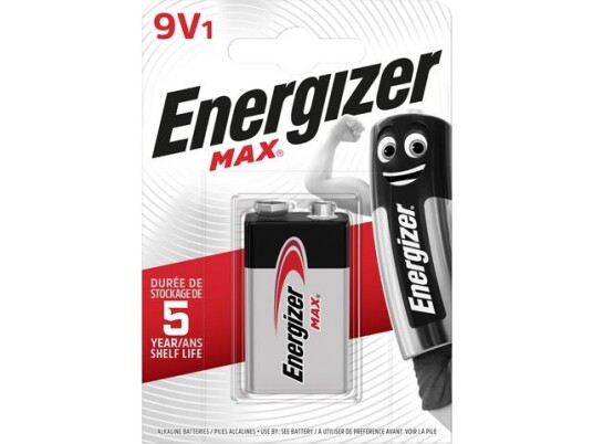 Energizer Max Alkalisk 9V Engangsbatteri - Høy kapasitet