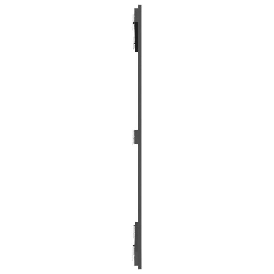 vidaXL Veggmontert hodegavl grå 95,5x3x110 cm heltre furu