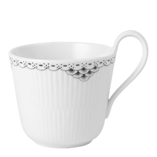 Royal Copenhagen Sort Riflet Blonde høyhankskopp 33 cl Royal Copenhagen Sort Riflet Blonde høyhankskopp 33 cl