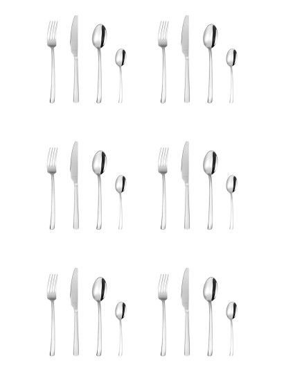Amefa Pontis Cutleryset 24-Psc - Silver - ONE SIZE Amefa Pontis Cutleryset 24-Psc - Silver - ONE SIZE