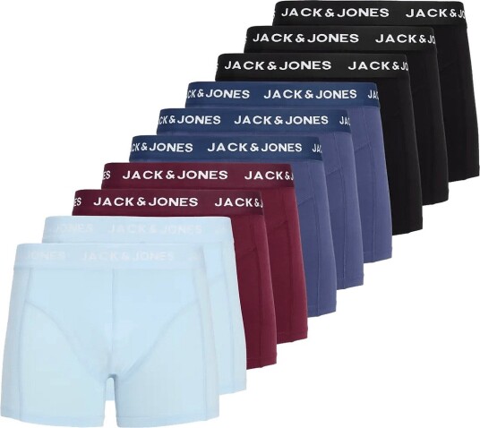 Jack & Jones Jacjota Solid Trunks 10 Pack   Burgundy   XL