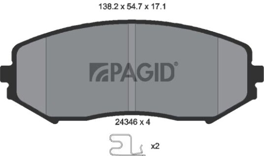 PAGID T1600N Bremseklosser PAGID T1600N Bremseklosser