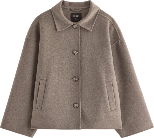 Lindex Jacket In Wool Blend - Beige - S